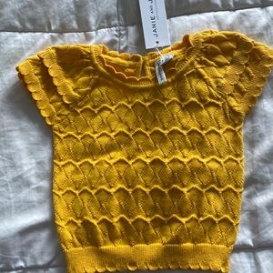 Yellow baby sweater from Jeanie and Jack